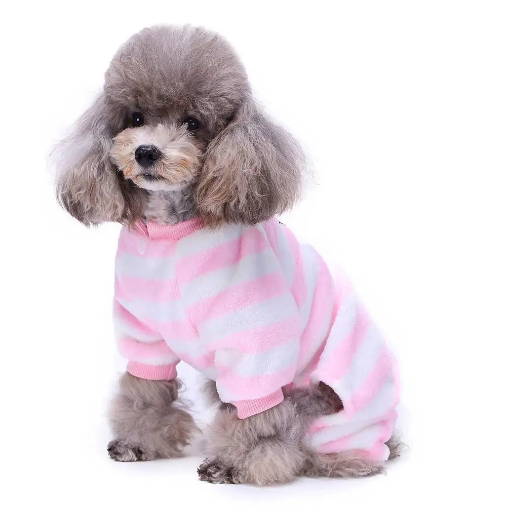 Fashionable Lovely Pet Dog Striped Pajamas Puppy Cat Soft Warm Jumpsuit Warm Dog Hoodie Clothing
Fashionable Lovely Pet Dog Striped Pajamas Puppy Cat Soft Warm Jumpsuit Warm Dog Hoodie Clothing