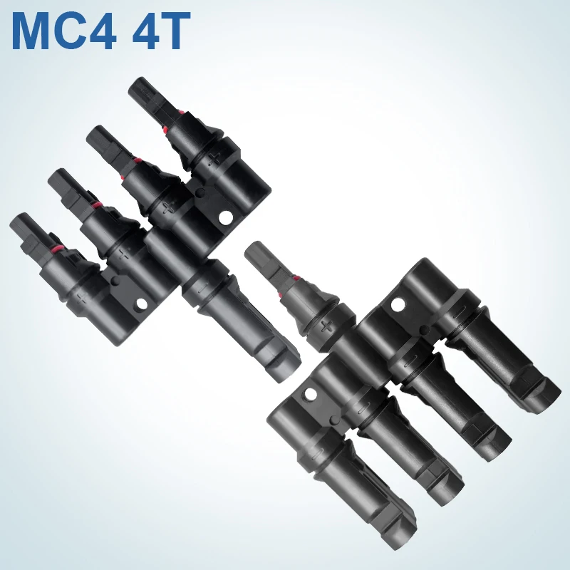 MC4 4T Connector 1 pair M/FM Solar Panel MC4 Branch parallel solar Connectors Cable Coupler Combiner MC4 Panel Cable Connectors
MC4 4T Connector 1 pair M/FM Solar Panel MC4 Branch parallel solar Connectors Cable Coupler Combiner MC4 Panel Cable Connectors
