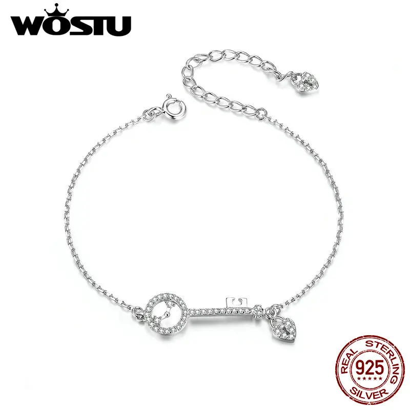 WOSTU Hight Quality 100% 925 Sterling Silver Love Lock Bracelets For Women Bangles Wedding Engagement Silver 925 Jewelry CQB115
WOSTU Hight Quality 100% 925 Sterling Silver Love Lock Bracelets For Women Bangles Wedding Engagement Silver 925 Jewelry CQB115