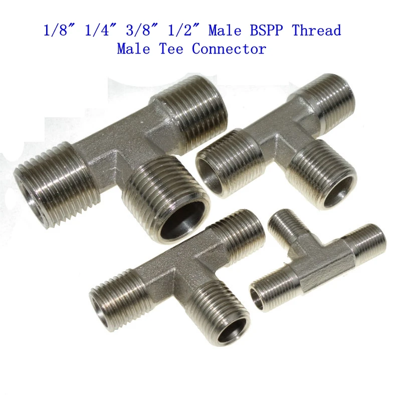 Brass Nickel Plated Pipe Fitting Male Tee Connector 1/8" 1/4" 3/8" 1/2" Male BSPP
Brass Nickel Plated Pipe Fitting Male Tee Connector 1/8" 1/4" 3/8" 1/2" Male BSPP