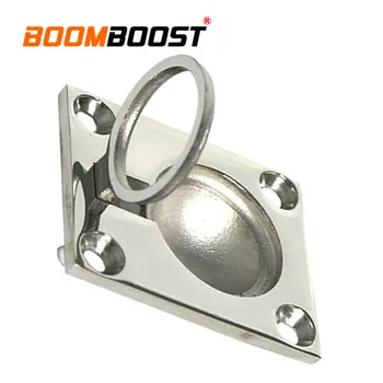 

1Pc Pull/Lift Flush Hatch Locker Cabinet Stainless Steel Ring Handle Flush Boat Marine Easy to Install Silver Handle Ring