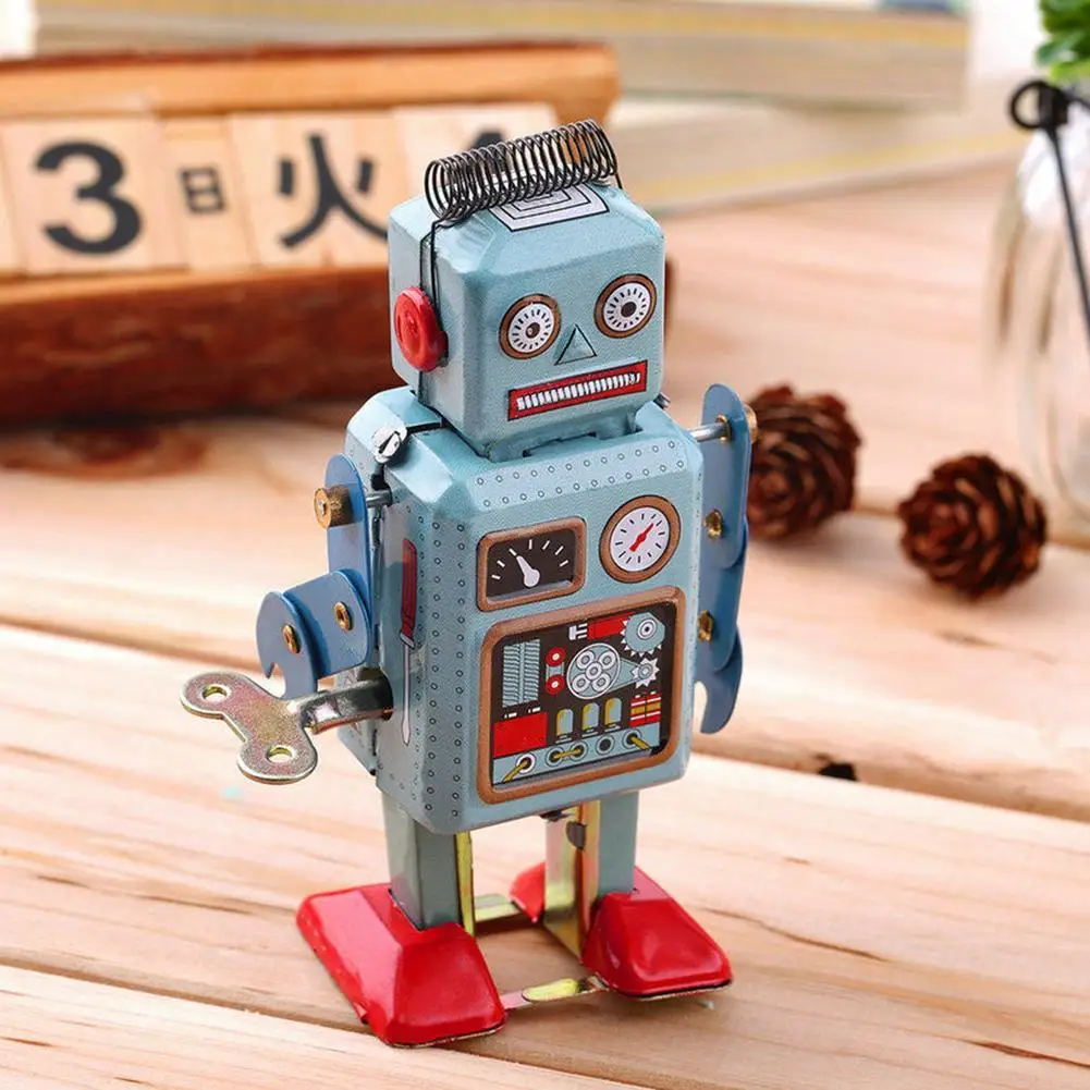 Vintage Mechanical Clockwork Wind Up Toys Walking Radar Robot Tin Toy Retro Vintage Gift Kids Children Toys With Key
Vintage Mechanical Clockwork Wind Up Toys Walking Radar Robot Tin Toy Retro Vintage Gift Kids Children Toys With Key