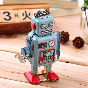 Vintage Mechanical Clockwork Wind Up Toys Walking Radar Robot Tin Toy Retro Vintage Gift Kids Children Toys With Key
Vintage Mechanical Clockwork Wind Up Toys Walking Radar Robot Tin Toy Retro Vintage Gift Kids Children Toys With Key