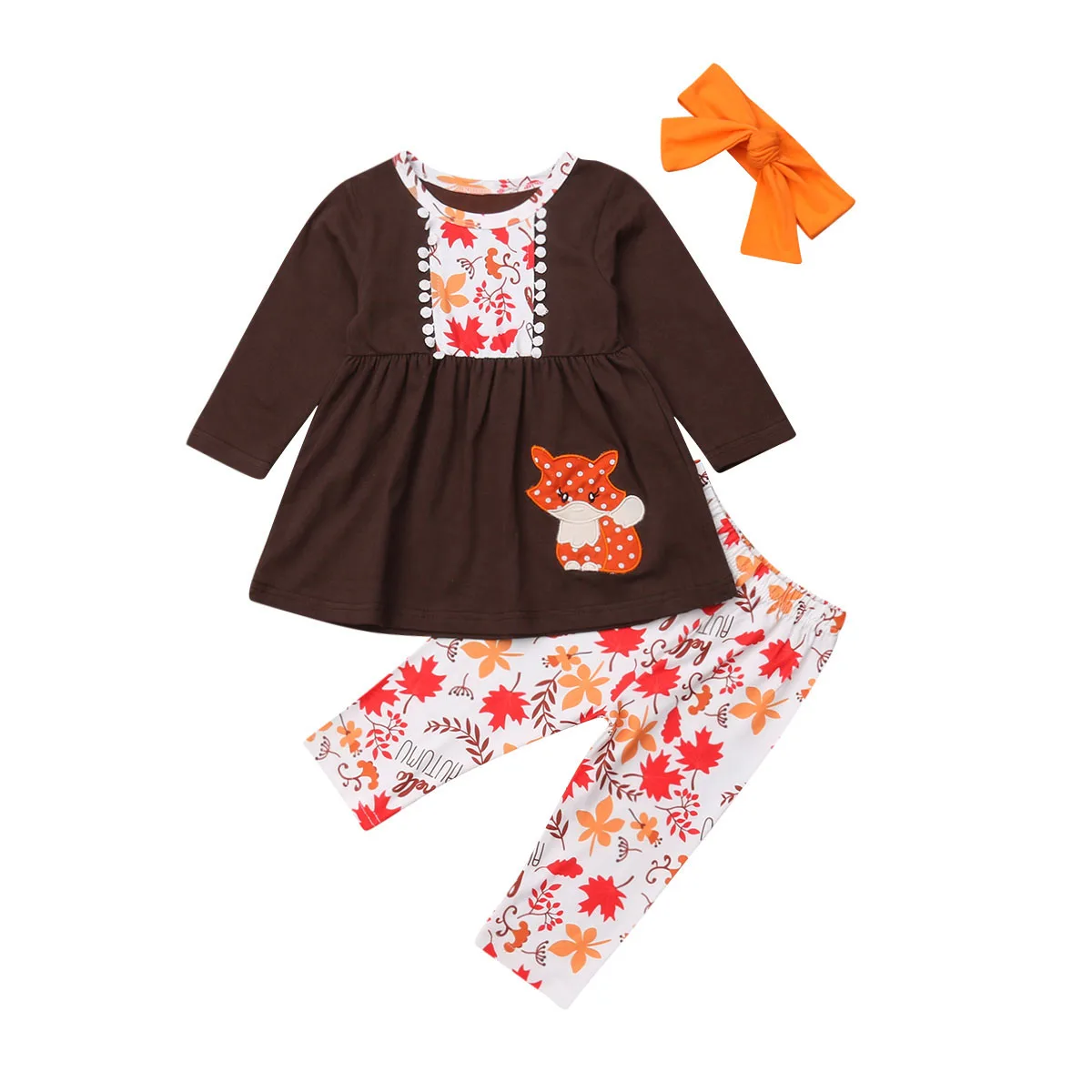1-6Y Toddler Kids Baby Girl Long Sleeve Cartoon T-shirt Tops Maple Leaves Pant Legging Headband 3PCS Girls Clothing Set
1-6Y Toddler Kids Baby Girl Long Sleeve Cartoon T-shirt Tops Maple Leaves Pant Legging Headband 3PCS Girls Clothing Set