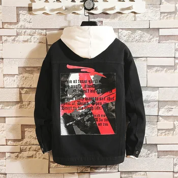 #3424 Spring Jacket Jeans Man Streetwear Letter Print Blue Black Ripped Denim Jacket For Men Windbreaker Bombers Homme Harajuku
#3424 Spring Jacket Jeans Man Streetwear Letter Print Blue Black Ripped Denim Jacket For Men Windbreaker Bombers Homme Harajuku