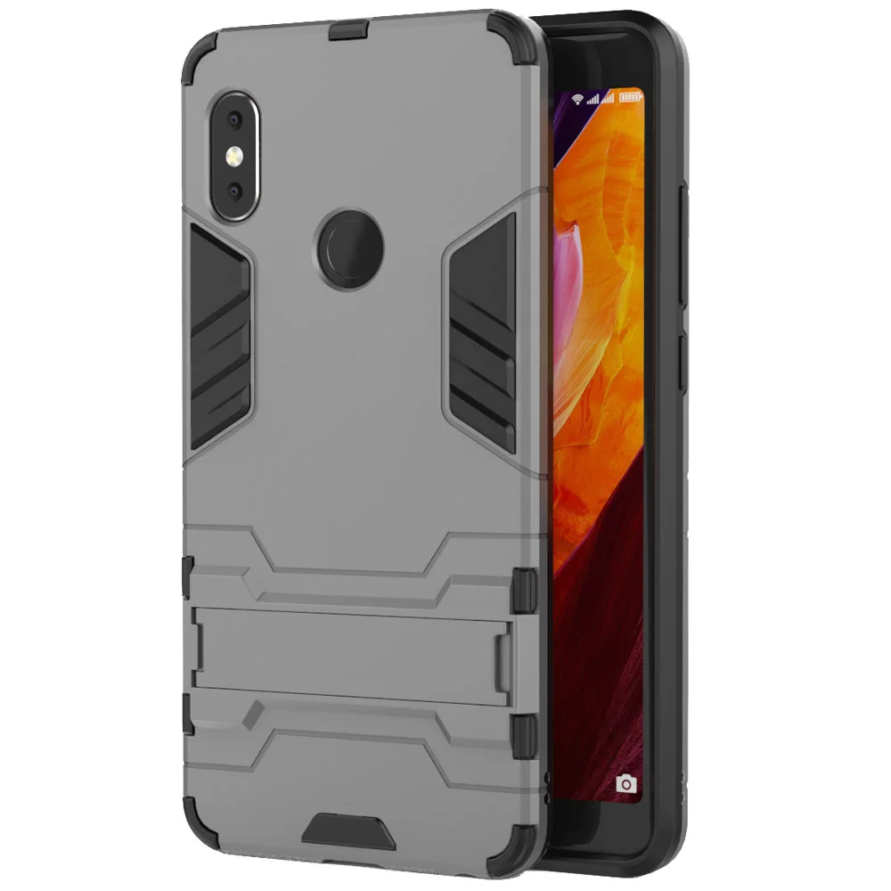 

ASLING 2 in 1 Hybrid Heavy Duty Armor Hard Stand Back Case Cover for Xiaomi Redmi Note 5