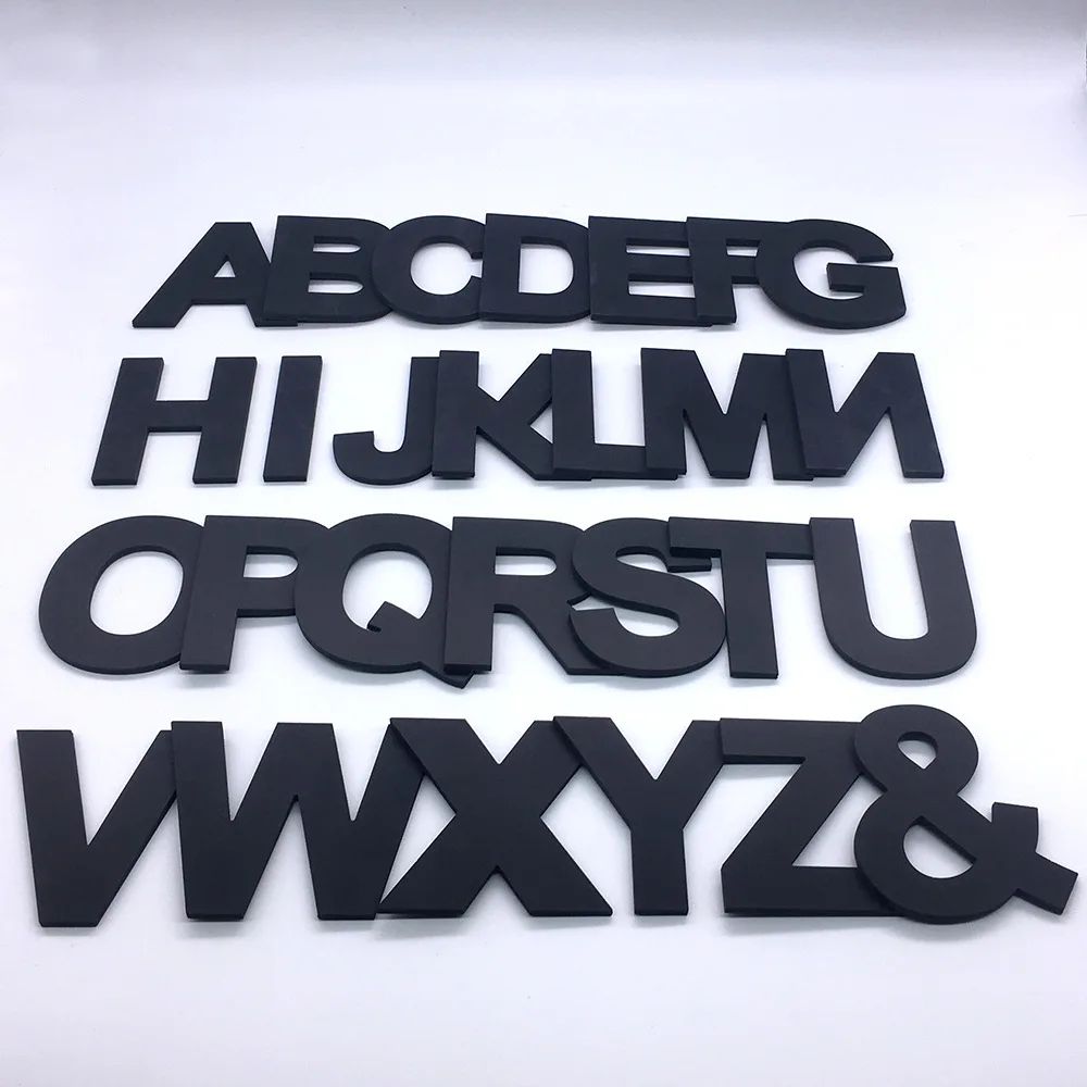 

9cm/3.54" PVC Black Uppercase English Letters Interior Wall Garden Wedding Decorative Alphabet Environmentally Friendly Letters