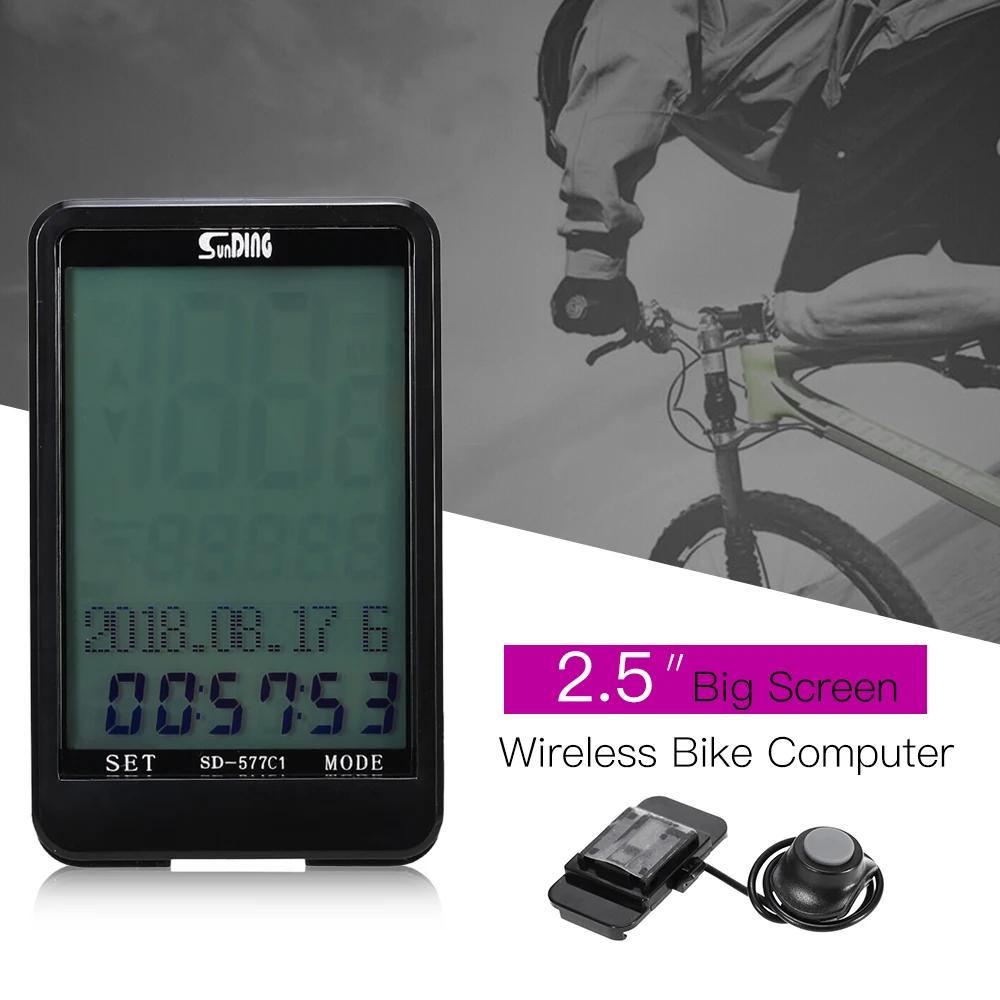 Wireless / Wired Bike Computer Cycling Computer Bike Odometer 2.5'' Big Screen Cyclocomputer Speedmeter MTB Road Bike Computer
Wireless / Wired Bike Computer Cycling Computer Bike Odometer 2.5'' Big Screen Cyclocomputer Speedmeter MTB Road Bike Computer