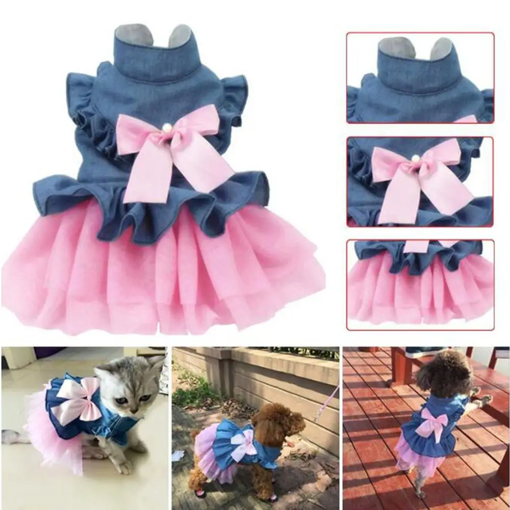 AsyPets Cute Denim Princess Dress with Bowknot for Pet Cat Dog Spring Summer Wear
AsyPets Cute Denim Princess Dress with Bowknot for Pet Cat Dog Spring Summer Wear