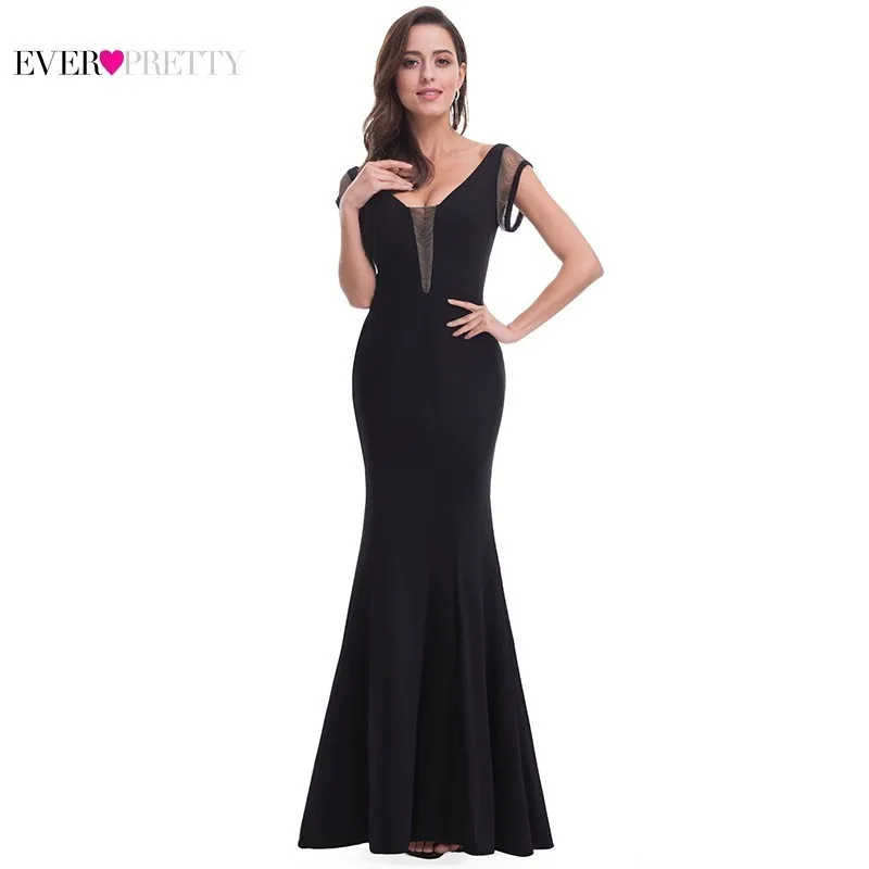 Elegant Black Mother of the Bride Dresses Long Ever Pretty Mermaid Short Sleeve Sexy Backless Formal Party Dresses for Wdding
Elegant Black Mother of the Bride Dresses Long Ever Pretty Mermaid Short Sleeve Sexy Backless Formal Party Dresses for Wdding