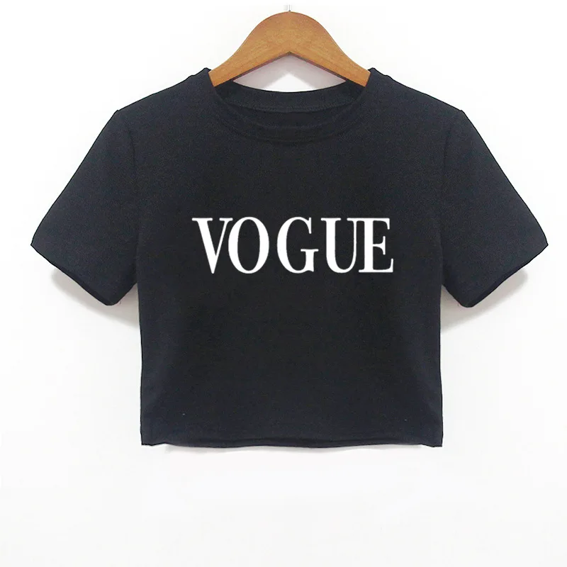 Vogue T Shirt Crop Top Women's Kpop Cropped Black T-shirt Tight Female Sexy Short Summer Harajuku Streetwear Drop Shipping
Vogue T Shirt Crop Top Women's Kpop Cropped Black T-shirt Tight Female Sexy Short Summer Harajuku Streetwear Drop Shipping