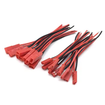 

10pairs/lot 2*100mm 150mm 2PIN JST Connector Plug Cable 2*10cm 15cm Male+Female for RC Battery Connector Terminals