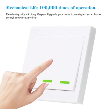 EWeLink Drukknop Muur Lichtschakelaar Afstandsbediening 2 Gang 86 Type ON/Off Switch Panel 433MHz Wireless RF Remote Transmitter
EWeLink Drukknop Muur Lichtschakelaar Afstandsbediening 2 Gang 86 Type ON/Off Switch Panel 433MHz Wireless RF Remote Transmitter