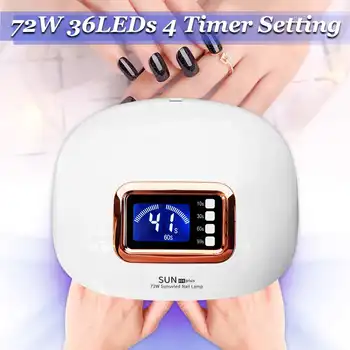 100-240V 50/60Hz EU/US Plug 72W Auto-Sensor Professional 36 LEDs UV Nail Lamp Light Polish Gel Dryer Machine LCD Display Sensor
100-240V 50/60Hz EU/US Plug 72W Auto-Sensor Professional 36 LEDs UV Nail Lamp Light Polish Gel Dryer Machine LCD Display Sensor