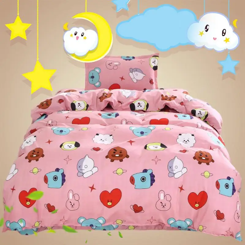 For BTS Surrounding Bulletproof Youth Group Cute Korean Style Environmental Printing 3 Piece Bed Linen Quilt Cover Cotton Beddin
For BTS Surrounding Bulletproof Youth Group Cute Korean Style Environmental Printing 3 Piece Bed Linen Quilt Cover Cotton Beddin