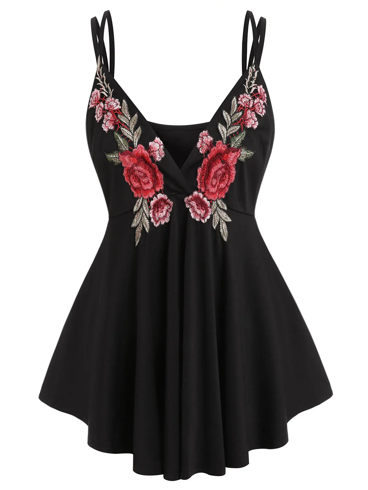 Wipalo Plus Size Women Camis Spaghetti Strap Surplice Embroidery Summer Top Surplice Casual Sleeveless Women Clothes 2019
Wipalo Plus Size Women Camis Spaghetti Strap Surplice Embroidery Summer Top Surplice Casual Sleeveless Women Clothes 2019