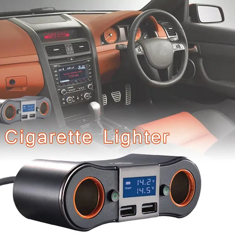 ZNB02 One For Two High-Power Dual USB Digital Display With Line Car Cigarette Lighter Car Charger Adapter Car Cigarette Lighter
ZNB02 One For Two High-Power Dual USB Digital Display With Line Car Cigarette Lighter Car Charger Adapter Car Cigarette Lighter