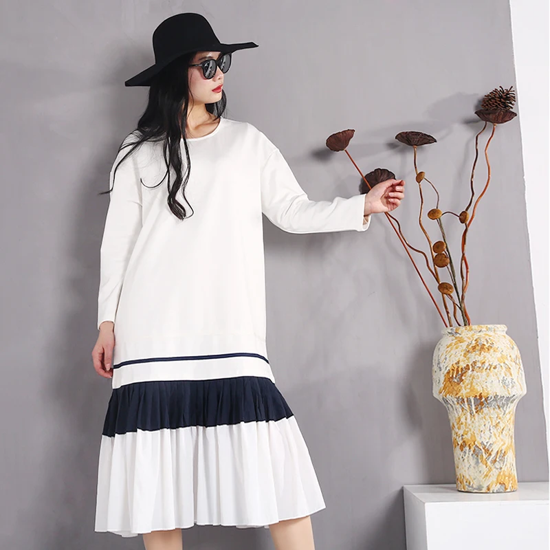 LANMREM 2019 Spring New Fashion Autumn Ruffles Patchwork Pleated Hemline Women Dress Full Sleeve Casual Big Size Clothes ASW007
LANMREM 2019 Spring New Fashion Autumn Ruffles Patchwork Pleated Hemline Women Dress Full Sleeve Casual Big Size Clothes ASW007