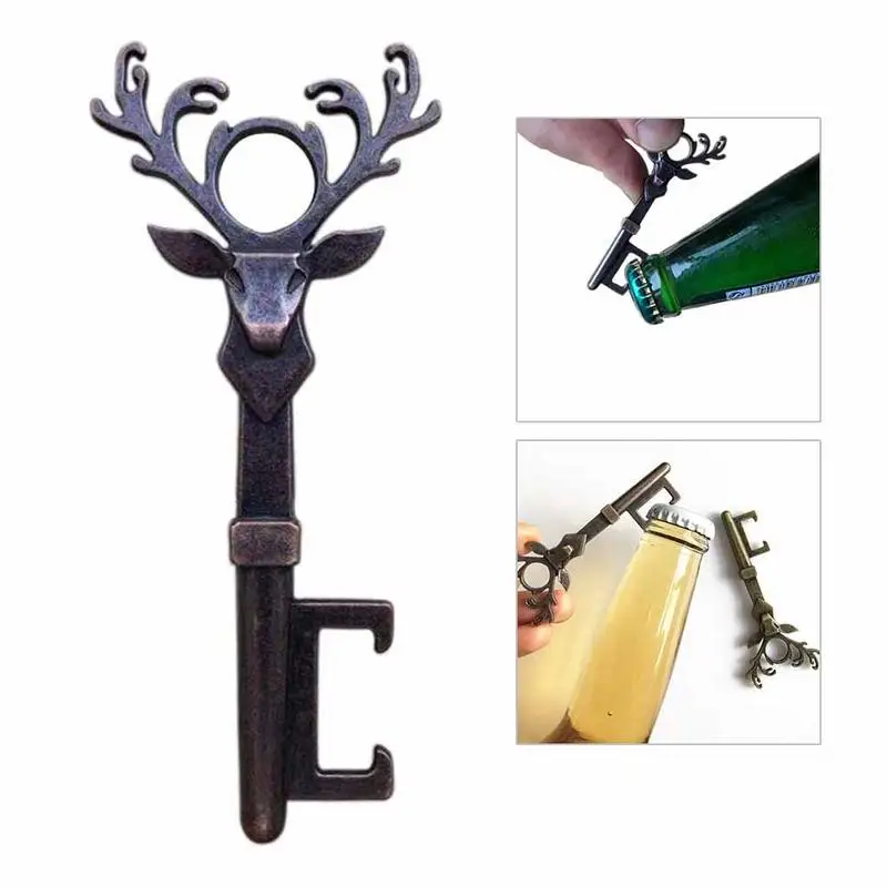Deer Head Bottle Opener Set Retro Innovative Zinc Alloy Key Pendant For Kitchen Home Decor Creative Bottle Opener Kitchen Tool
Deer Head Bottle Opener Set Retro Innovative Zinc Alloy Key Pendant For Kitchen Home Decor Creative Bottle Opener Kitchen Tool