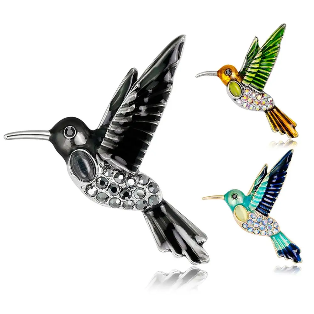 Hot New Fashion Western Style Alloy Hummingbird Rhinestones Brooch Pin Clothes Accessory
Hot New Fashion Western Style Alloy Hummingbird Rhinestones Brooch Pin Clothes Accessory