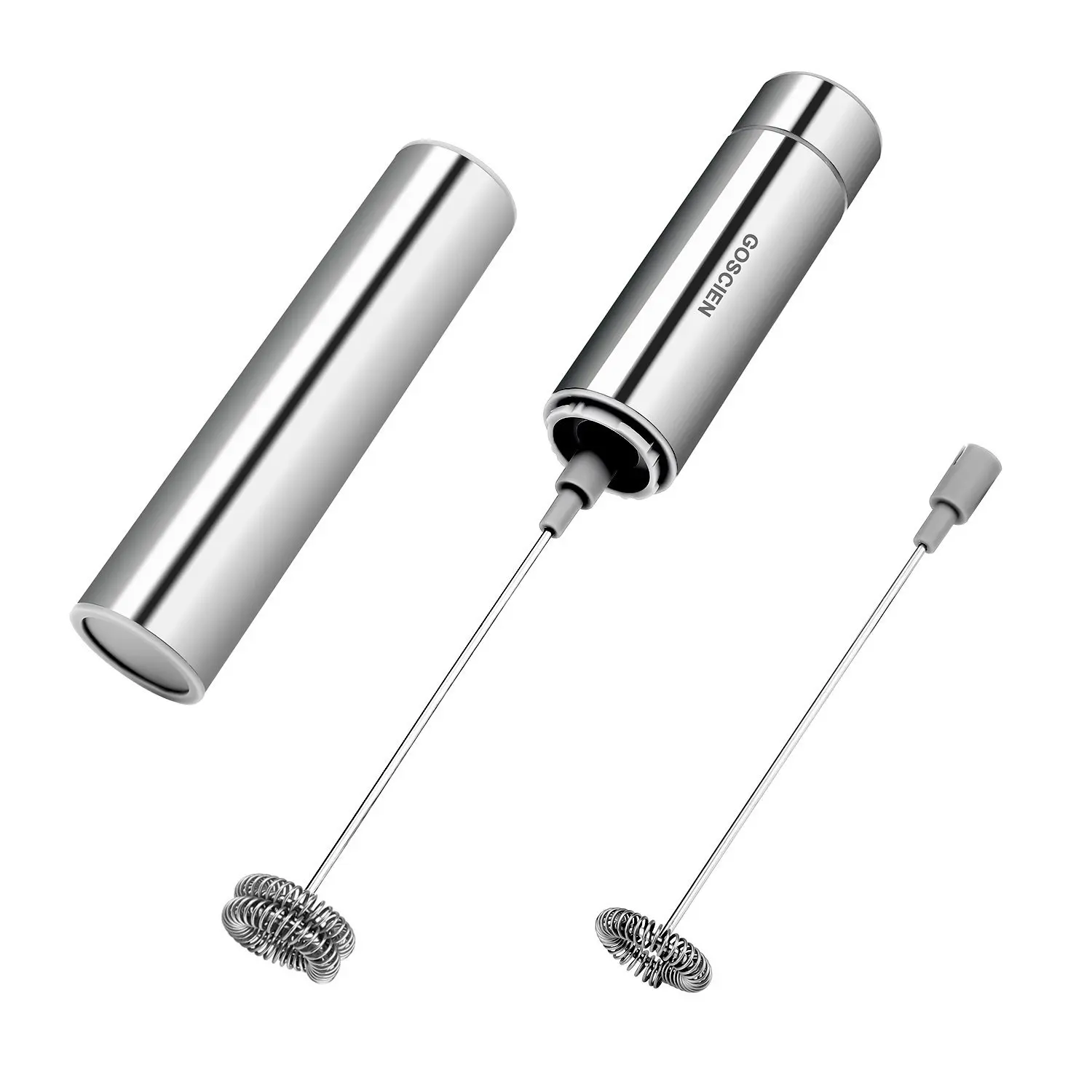 Milk Frother, Handheld Foam Maker, Portable Drink Mixer with 2 Whisk Head and One Storage Tube
Milk Frother, Handheld Foam Maker, Portable Drink Mixer with 2 Whisk Head and One Storage Tube