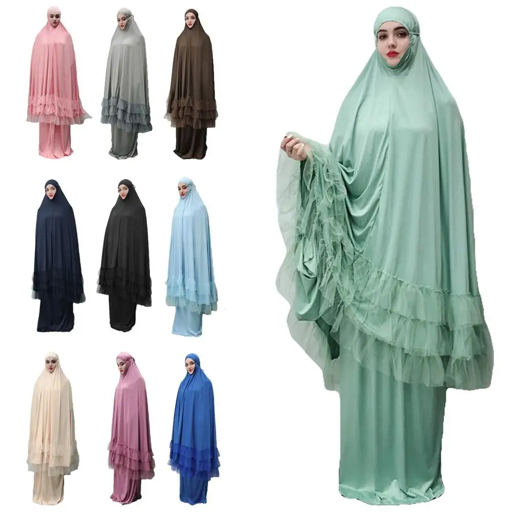Ramadan Abaya 2 Pieces Hijab Dress Muslim Prayer Khimar Lace Overhead Kaftan Jilbab Islamic Clothing Arab Sets Middle East New
Ramadan Abaya 2 Pieces Hijab Dress Muslim Prayer Khimar Lace Overhead Kaftan Jilbab Islamic Clothing Arab Sets Middle East New