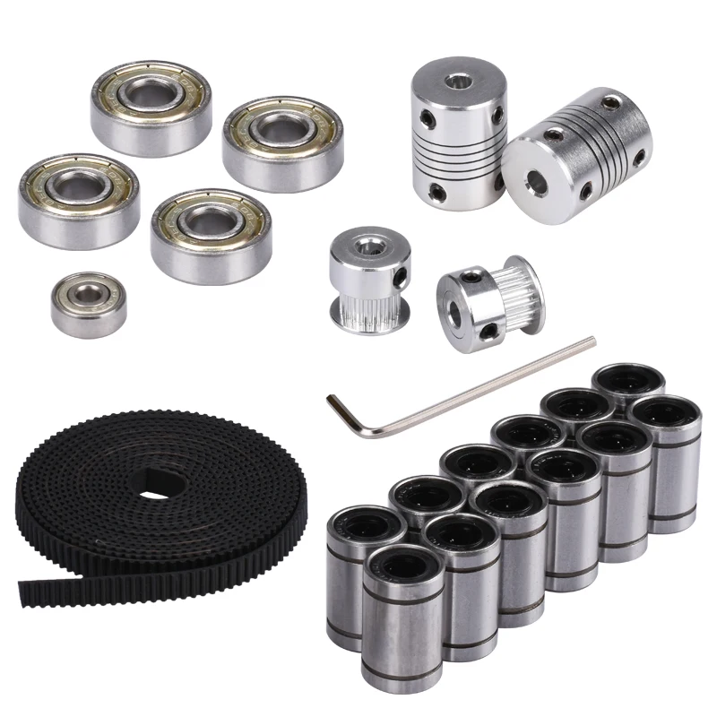 3D Printer Parts Reprap Movement Kit GT2 Belt Timing Pulley 608ZZ Bearing LM8UU 624ZZ Bearing Coupler Shaft 5*5 or 5*8
3D Printer Parts Reprap Movement Kit GT2 Belt Timing Pulley 608ZZ Bearing LM8UU 624ZZ Bearing Coupler Shaft 5*5 or 5*8