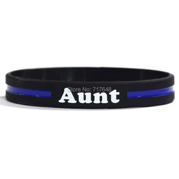 100pcs Aunt Thin Blue Line wristband silicone bracelets free shipping by ePacket A 
100pcs Aunt Thin Blue Line wristband silicone bracelets free shipping by ePacket A
