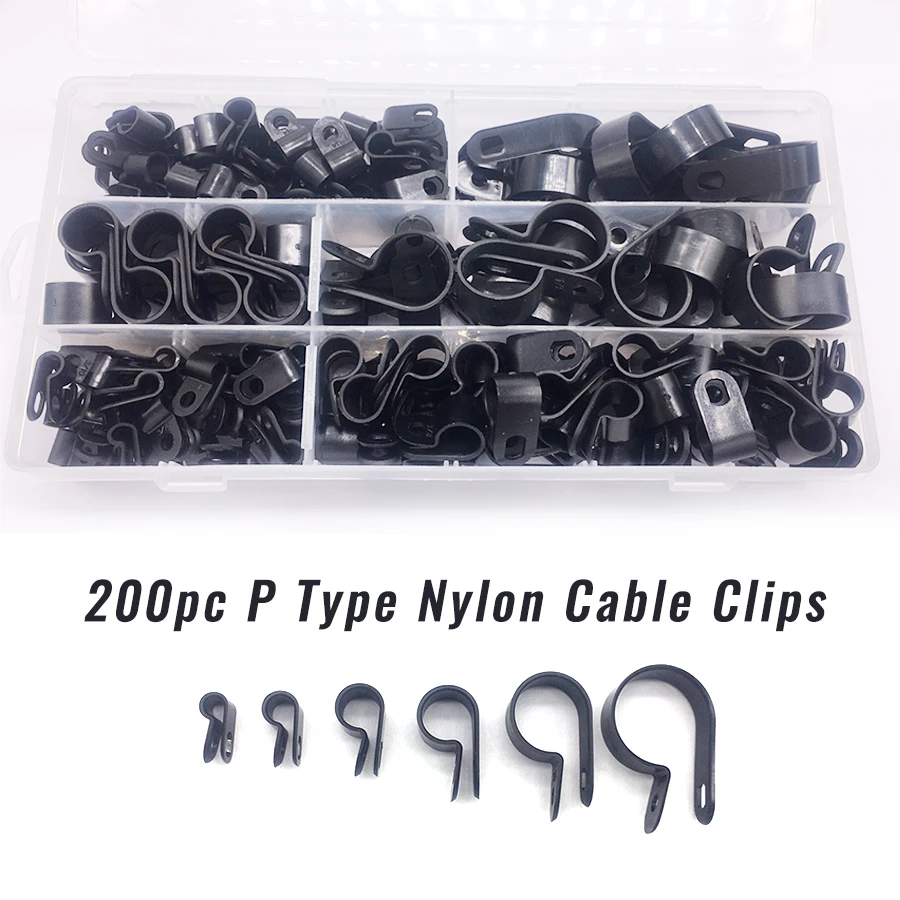 200pcs P Type Nylon Cable Clips Car Audio Fastener Clamp Hose Clamps Cable Cord Clip Car Accessories
200pcs P Type Nylon Cable Clips Car Audio Fastener Clamp Hose Clamps Cable Cord Clip Car Accessories
