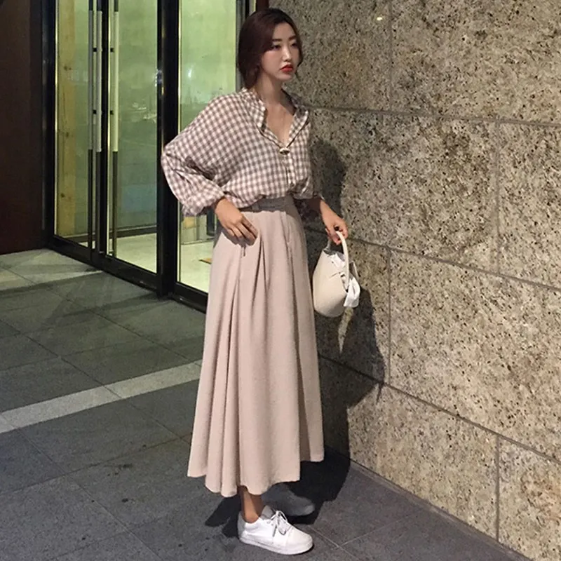 2019 Women Summer Plaid V Neck Long Sleeve Tops Sexy Blouse Female Plus Size Casual Shirt Haut Femme
2019 Women Summer Plaid V Neck Long Sleeve Tops Sexy Blouse Female Plus Size Casual Shirt Haut Femme