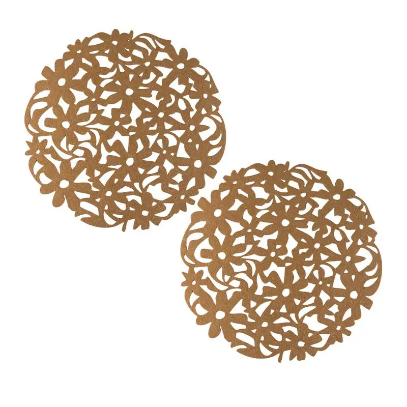2PCS/Pack Round Cup Mat Hollow Out Felt Coasters Non-Slip Heat Resistant Cup Mats Pads For Home Kitchen(Coffee)
2PCS/Pack Round Cup Mat Hollow Out Felt Coasters Non-Slip Heat Resistant Cup Mats Pads For Home Kitchen(Coffee)