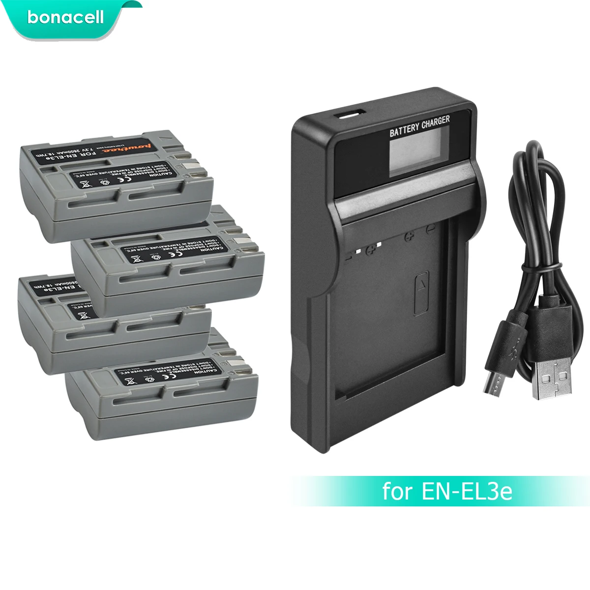 Bonacell 2600mAh EN-EL3e EN EL3e EL3a ENEL3e Battery+Battery LCD Charger for Nikon D300S D300 D100 D200 D700 D70S D80 D90 D5 L15
Bonacell 2600mAh EN-EL3e EN EL3e EL3a ENEL3e Battery+Battery LCD Charger for Nikon D300S D300 D100 D200 D700 D70S D80 D90 D5 L15