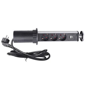 CNIM Hot 16A 3 Power Socket 2 Usb Charging Port Kitchen Table Desktop Sockets Retractable Countertops Worktop Eu Plug
CNIM Hot 16A 3 Power Socket 2 Usb Charging Port Kitchen Table Desktop Sockets Retractable Countertops Worktop Eu Plug