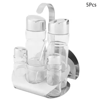 TOPINICN 5Pcs Stainless Steel Seasoning Box Liquid Bottle Soy Sauce Pot Vinegar Kit Kitchen
TOPINICN 5Pcs Stainless Steel Seasoning Box Liquid Bottle Soy Sauce Pot Vinegar Kit Kitchen