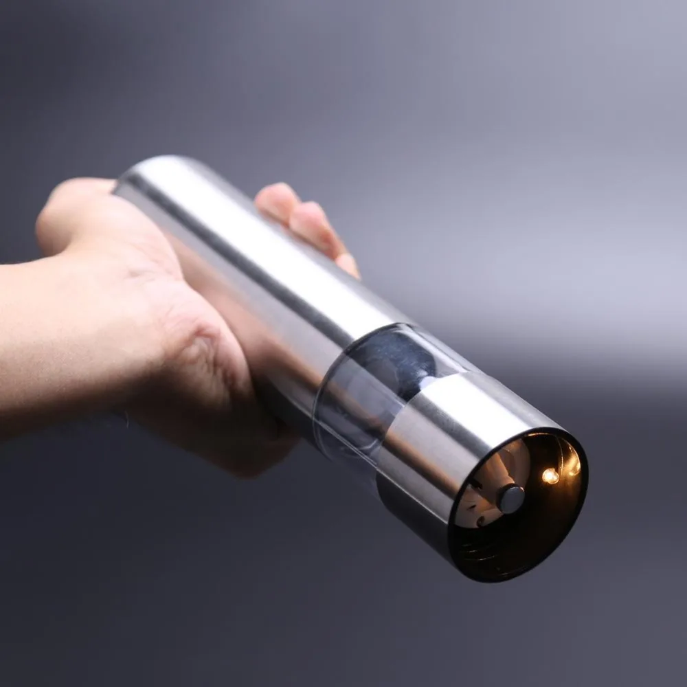 Stainless Steel Electric Salt Spice Herb Pepper Grinder Mills Muller For Cumin Pepper Sea Salt Mung Bean Kitchen Grinder Tool
Stainless Steel Electric Salt Spice Herb Pepper Grinder Mills Muller For Cumin Pepper Sea Salt Mung Bean Kitchen Grinder Tool