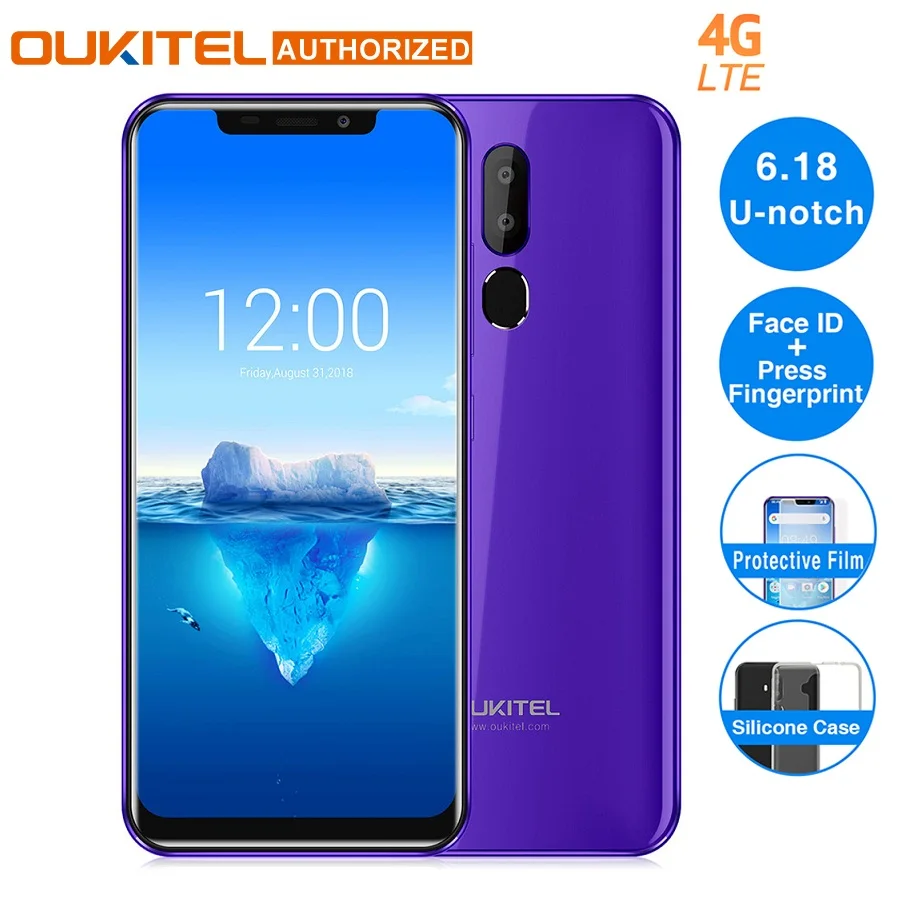 OUKITEL C12 Pro 6.18 inch 19:9 4G Smartphone Phablet Android 8.1 Quad Core 2G RAM 16G ROM Fingerprint Face ID Mobile Phone
OUKITEL C12 Pro 6.18 inch 19:9 4G Smartphone Phablet Android 8.1 Quad Core 2G RAM 16G ROM Fingerprint Face ID Mobile Phone