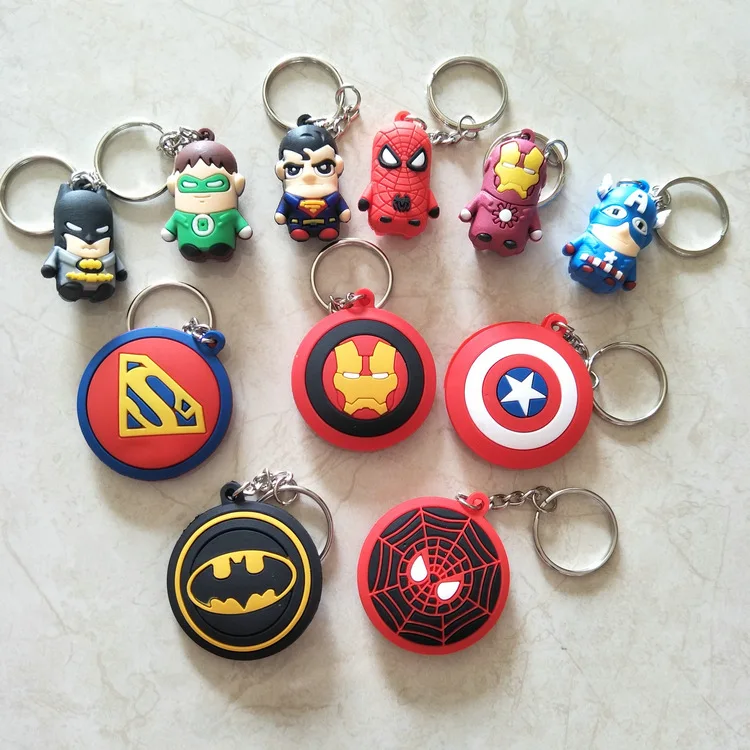 Cartoon Rubber Keychain The Keyrings Batman Hulk Iron Man Spider-Man Superman Key Chains Jewelry Porte Clef 3D Pendant
Cartoon Rubber Keychain The Keyrings Batman Hulk Iron Man Spider-Man Superman Key Chains Jewelry Porte Clef 3D Pendant