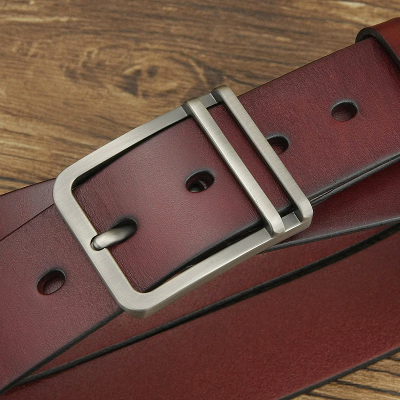 High Quality luxury retro pin buckle cowboy man belt genuine leather fashion designer full grain leather Casual ceinture homme 
High Quality luxury retro pin buckle cowboy man belt genuine leather fashion designer full grain leather Casual ceinture homme