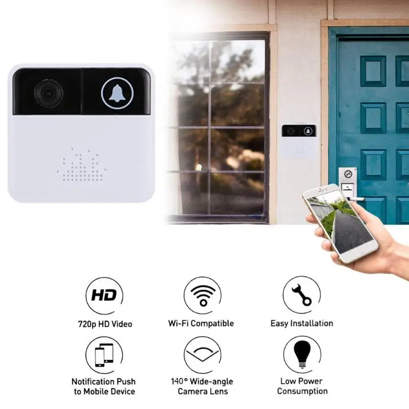 IDS1 Smart Wireless WiFi Doorbell 720P Camera Visual Intercom Home Monitoring Video Alarm Door Phone
IDS1 Smart Wireless WiFi Doorbell 720P Camera Visual Intercom Home Monitoring Video Alarm Door Phone