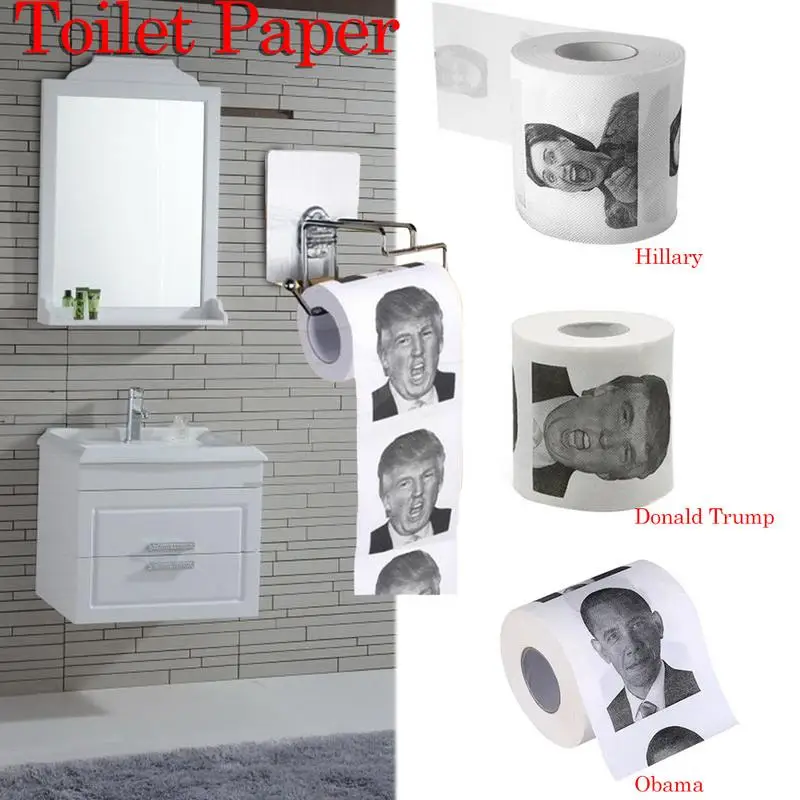 Hot !!! Funny Donald Trump Obama&Hillary Humour Toilet Paper Roll Novelty Funny Gag Gift Dump With Trump Prank Joke
Hot !!! Funny Donald Trump Obama&Hillary Humour Toilet Paper Roll Novelty Funny Gag Gift Dump With Trump Prank Joke