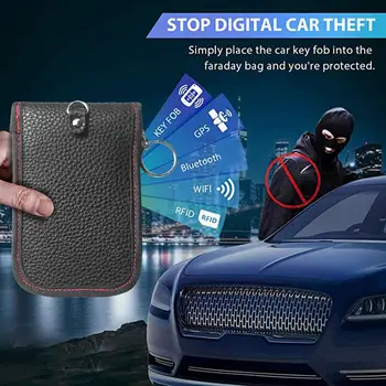 Car Key Bag Car Fob Signal Blocker Faraday Bag Signal Blocking Bag Shielding Pouch Anti-thief Wallet Case For Privacy Protection
Car Key Bag Car Fob Signal Blocker Faraday Bag Signal Blocking Bag Shielding Pouch Anti-thief Wallet Case For Privacy Protection