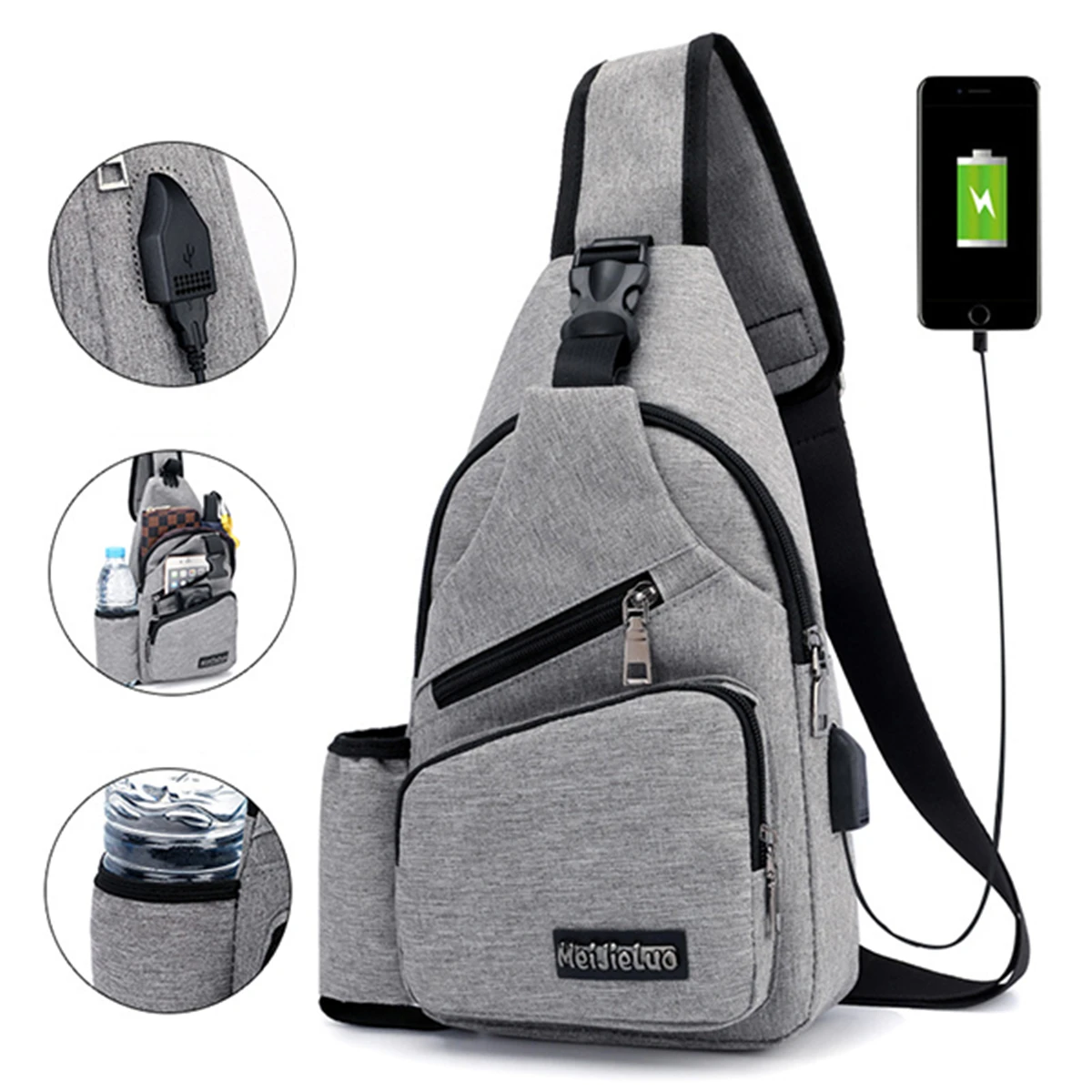 Large Capacity Chest Bag Casual Crossbody Bag Mens Travel USB Charging Anti Theft Chest Packs Sling Messenger Shoulder Bag
Large Capacity Chest Bag Casual Crossbody Bag Mens Travel USB Charging Anti Theft Chest Packs Sling Messenger Shoulder Bag