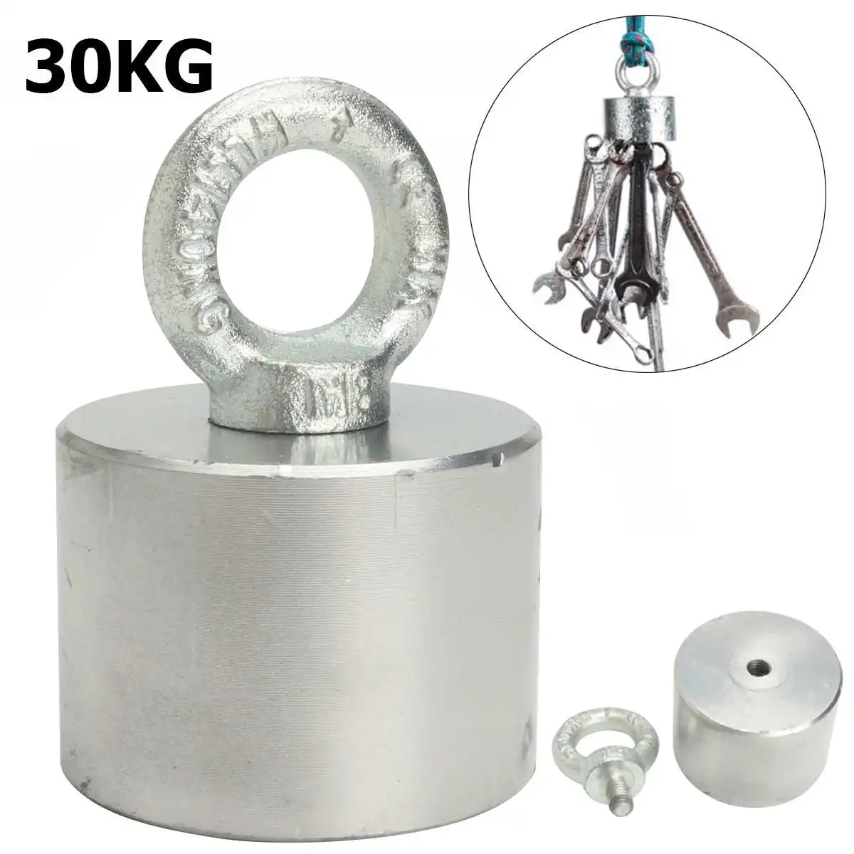 30kg Strong Neodymium Magnet Double Side Search Magnet Hook Super Power Salvage Fishing Magnetic Magnet With Handle 55x40mm
30kg Strong Neodymium Magnet Double Side Search Magnet Hook Super Power Salvage Fishing Magnetic Magnet With Handle 55x40mm