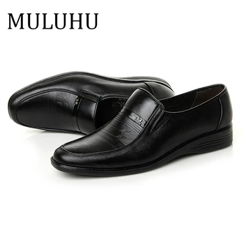 MULUHU Men's Shoes Leather Dress Business Office Non-slip Shallow Male Shoe Fashion Loafers High Quality Black Size 38-44
MULUHU Men's Shoes Leather Dress Business Office Non-slip Shallow Male Shoe Fashion Loafers High Quality Black Size 38-44