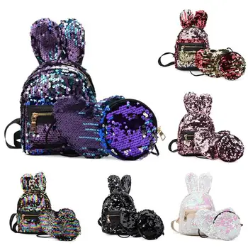 3pcs/Set Women Rabbit Ears Sequins Mini Backpack Sequins Bags for Girls Teenage Shoulder School Backpack Fashion Day Clutch New
3pcs/Set Women Rabbit Ears Sequins Mini Backpack Sequins Bags for Girls Teenage Shoulder School Backpack Fashion Day Clutch New