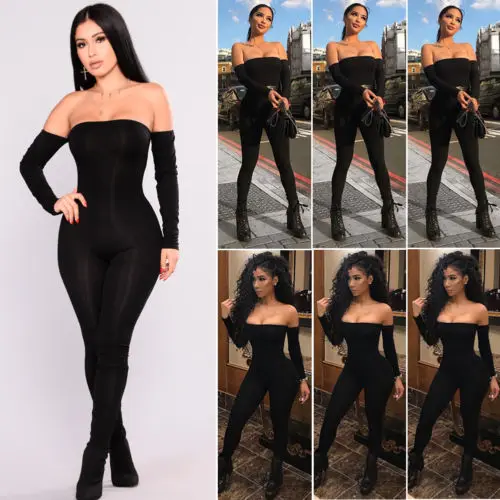 Sexy Womens Off Shoulder Clubwear Long Sleeve Playsuit Bodycon Party Jumpsuit Romper Trousers
Sexy Womens Off Shoulder Clubwear Long Sleeve Playsuit Bodycon Party Jumpsuit Romper Trousers