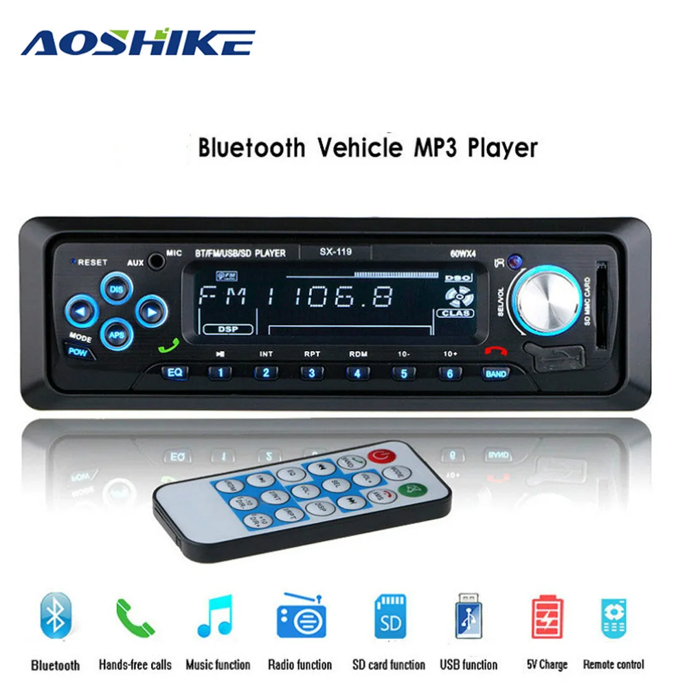 AOSHIKE Mini Mp3 Player Bluetooth 12V FM Radio Mp3 Music Player Support Bluetooth USB/SD MMC Port Car Electronics In-Dash 1 DIN
AOSHIKE Mini Mp3 Player Bluetooth 12V FM Radio Mp3 Music Player Support Bluetooth USB/SD MMC Port Car Electronics In-Dash 1 DIN