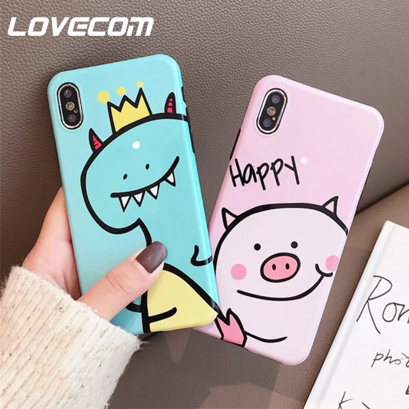 LOVECOM Cute Cartoon Dinosaur Pink Pig Cases For iPhone XS X 6 S 7 8 Plus XS Max XR Glossy IMD Protective Phone Back Cover Case
LOVECOM Cute Cartoon Dinosaur Pink Pig Cases For iPhone XS X 6 S 7 8 Plus XS Max XR Glossy IMD Protective Phone Back Cover Case