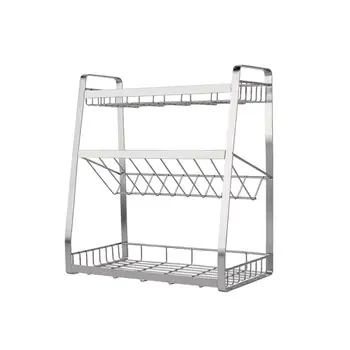1PC Three-Shelf Stainless Steel Multi-functional Stand Kitchen Organizer Condiment Hanger Storage Rack for Home Kitchen
1PC Three-Shelf Stainless Steel Multi-functional Stand Kitchen Organizer Condiment Hanger Storage Rack for Home Kitchen