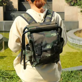 Liilaimic Portable Outdoor Fishing Chair Foldable Camouflage Stool Oxford Backpack Cloth Camping Hiking Storage Chair 
Liilaimic Portable Outdoor Fishing Chair Foldable Camouflage Stool Oxford Backpack Cloth Camping Hiking Storage Chair